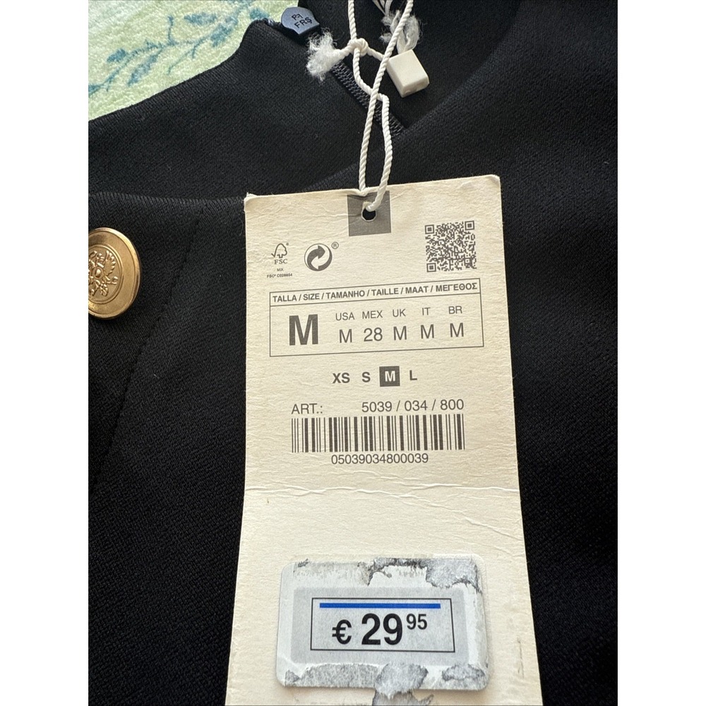 Zara MIDI DRESS WITH  Gold  BUTTONS  Sizes M - Picture 10 of 13